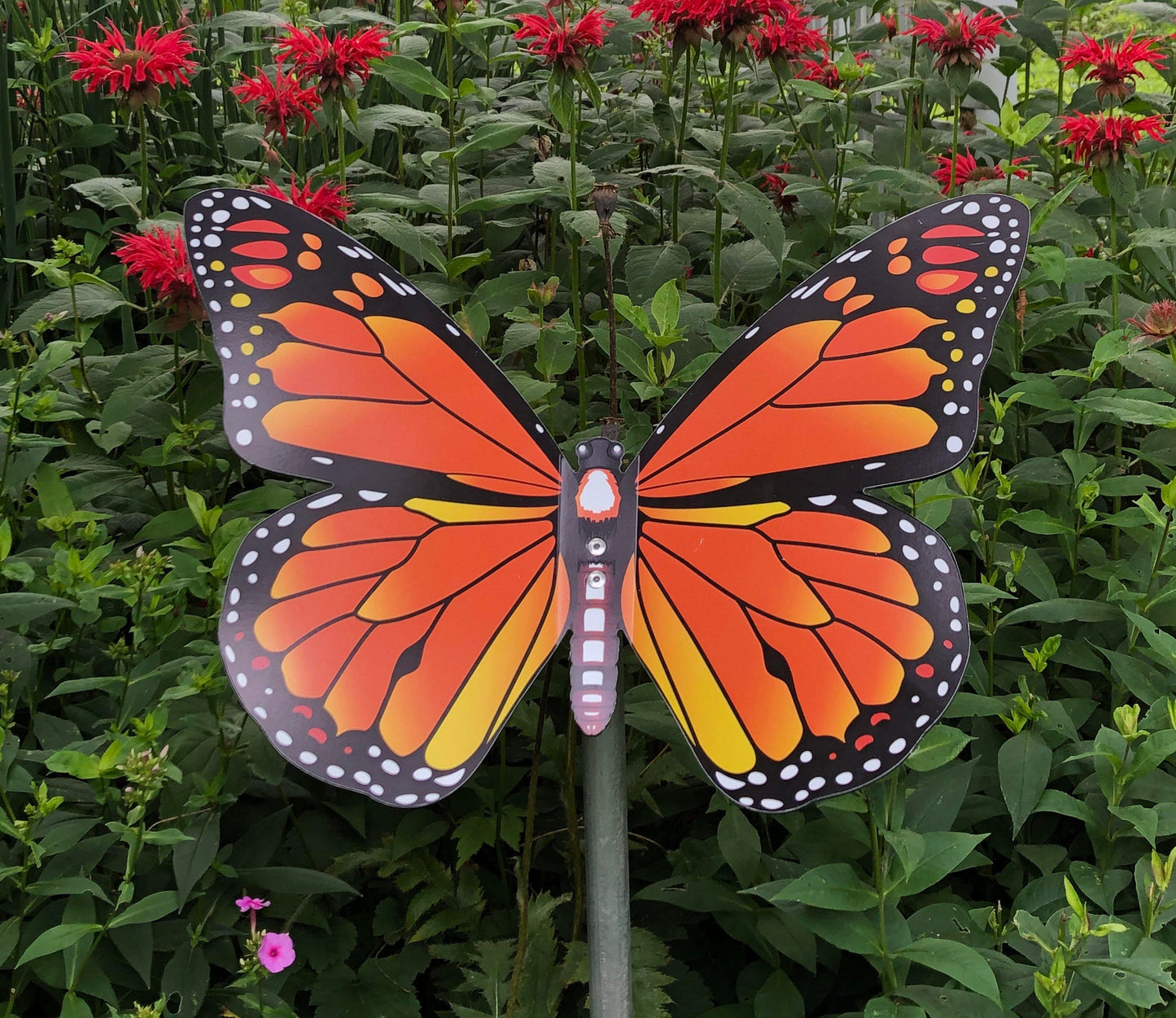 Butterfly Sticks -Large Butterfly Garden Art -Monarch, Blue Morpho and more. Aluminum Skin w/ Plastic Core - NEVER RUSTS - Lasts Years!