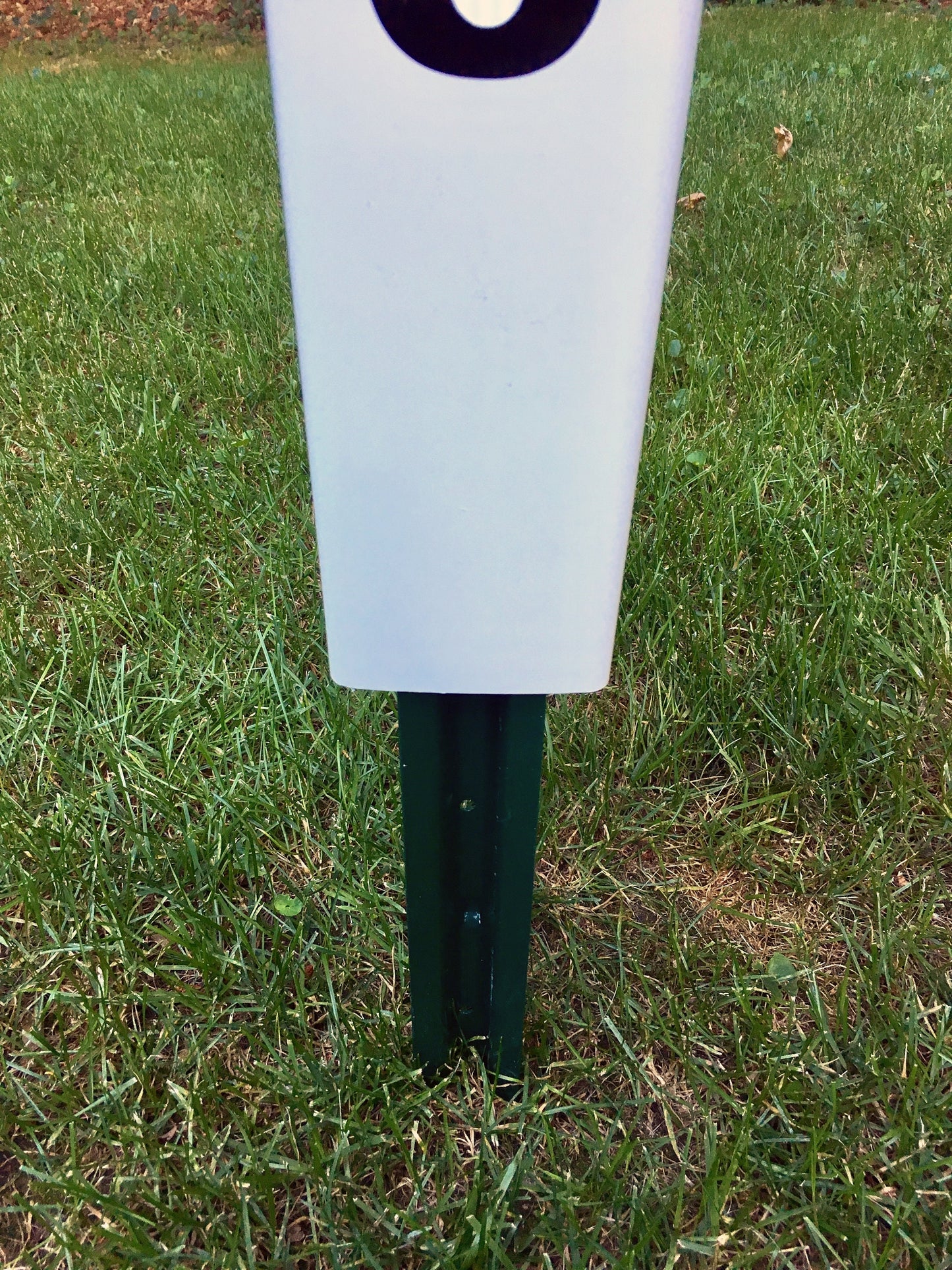 PVC MAILBOX SIGN with pvc bracket, white, 1 or 2 sided w/Silhouette/Monogram/Color Image, 8"h x 12"w Oval Sign, Mounts on Post