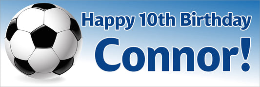 Birthday Banner, Soccer Futbol, 4 Sizes, Custom Personalized Vinyl Indoor/Outdoor Party Decoration, BB130