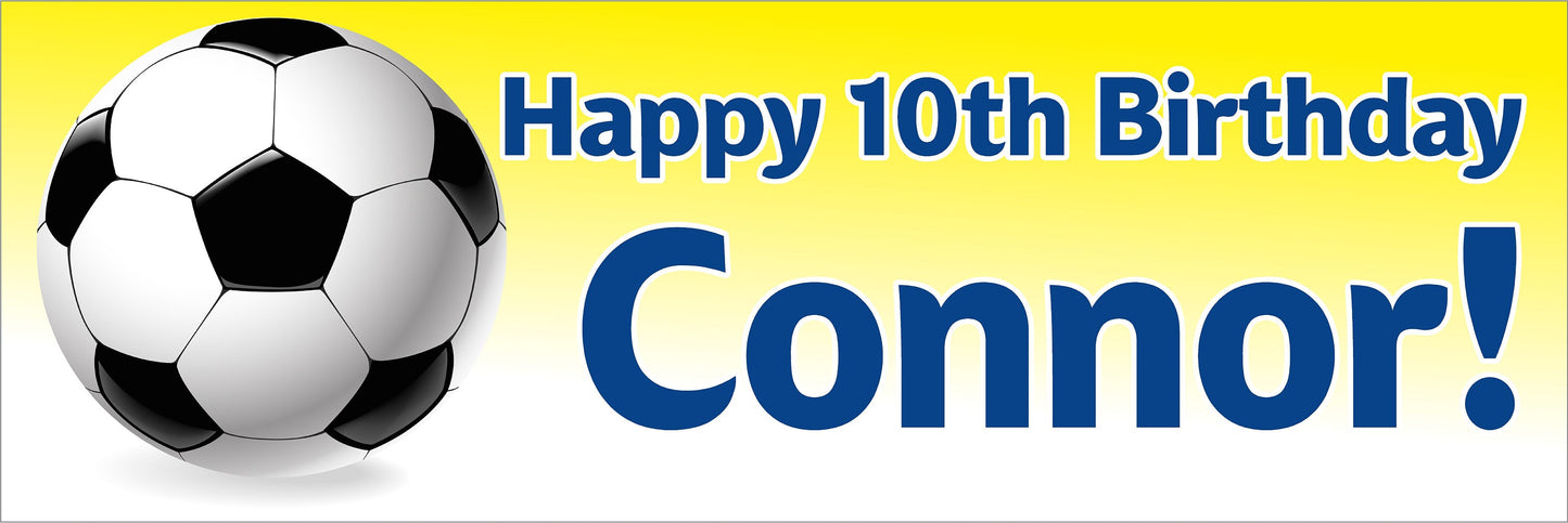 Birthday Banner, Soccer Futbol, 4 Sizes, Custom Personalized Vinyl Indoor/Outdoor Party Decoration, BB130