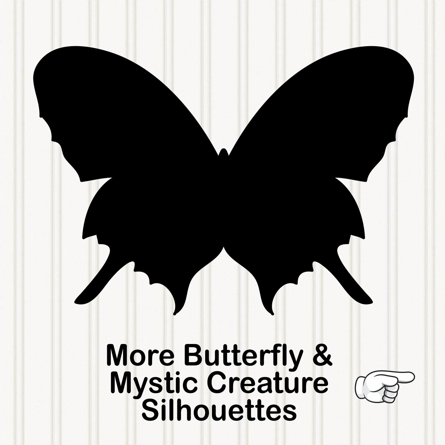 BUTTERFLY & MYSTIC CREATURE Silhouettes - 2 Sizes, Aluminum Composite Metal Cutout Never Rusts - Baked on Finish lasts for years and years