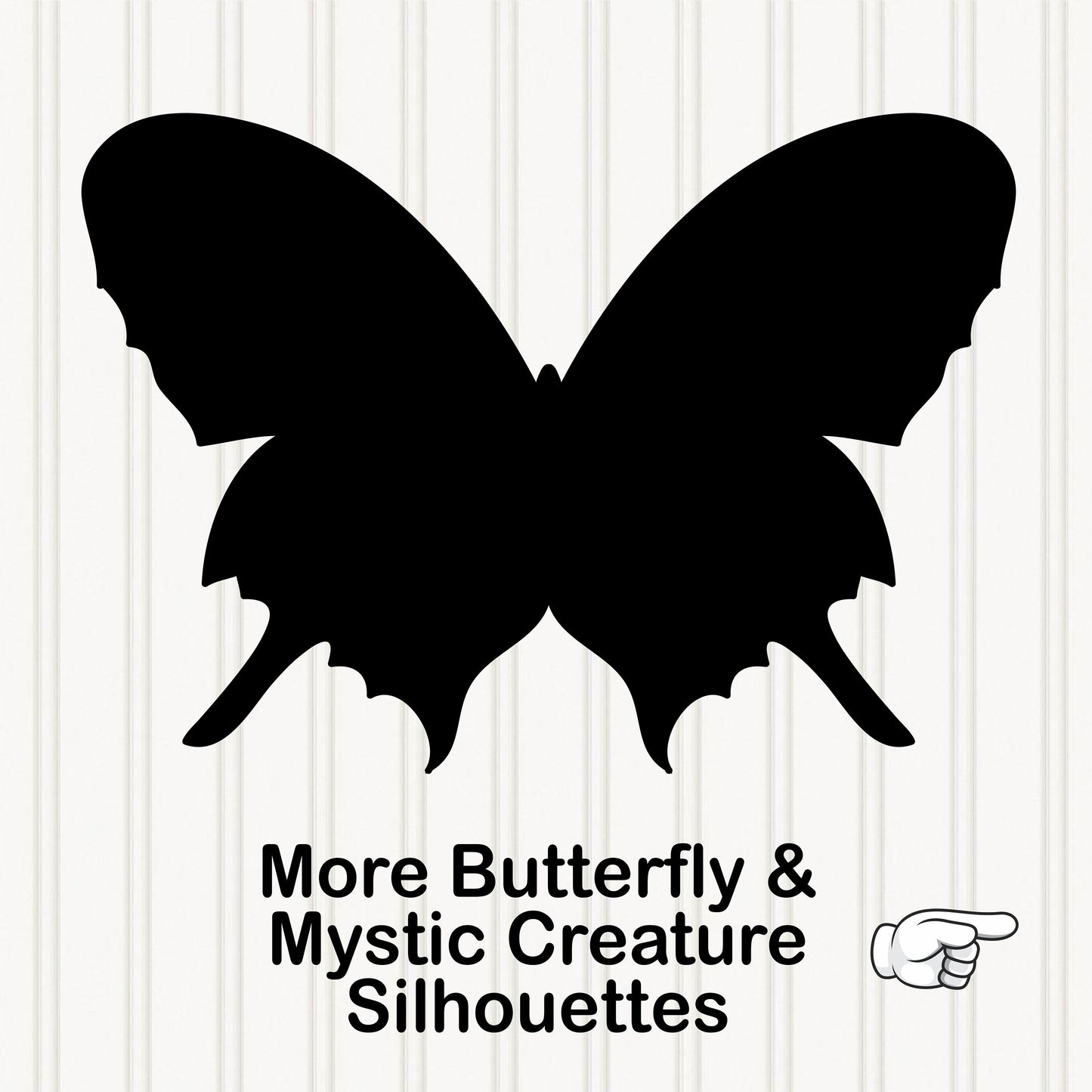 BUTTERFLY & MYSTIC CREATURE Silhouettes - 2 Sizes, Aluminum Composite Metal Cutout Never Rusts - Baked on Finish lasts for years and years