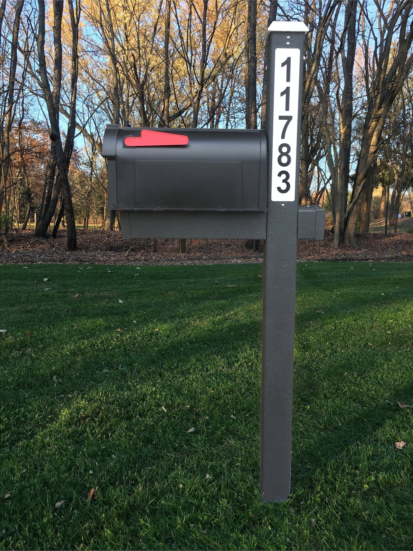 SOLAR ADDRESS Mailbox Post | Led | Illuminated Address Sign | Solar Powered Street Number Post | Lighted Yard Sign | White or 9 Colors