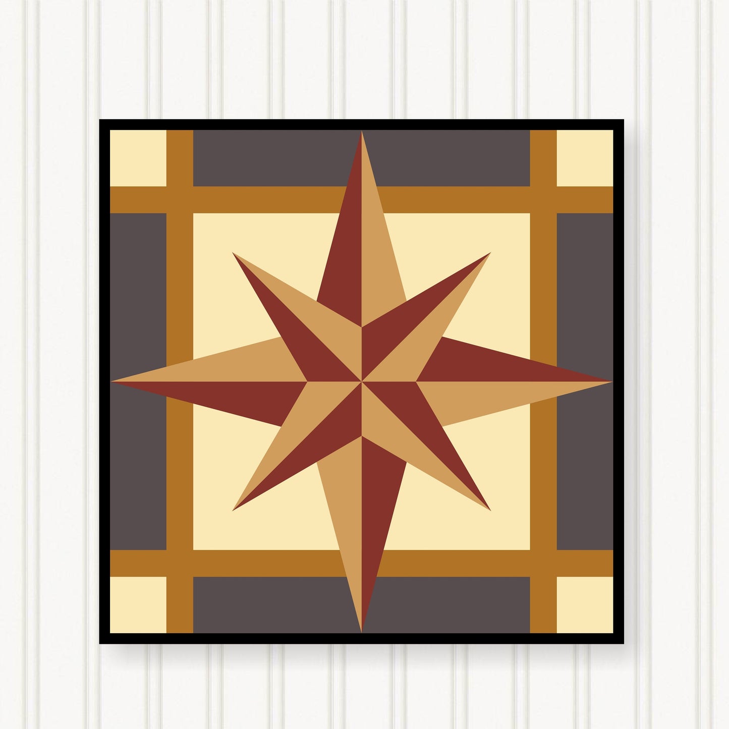 BARN QUILT Block,, 7 Beautiful Sizes, Wall Art Decor, Barn Quilt Sign, Barn Quilt Design BQ082-03