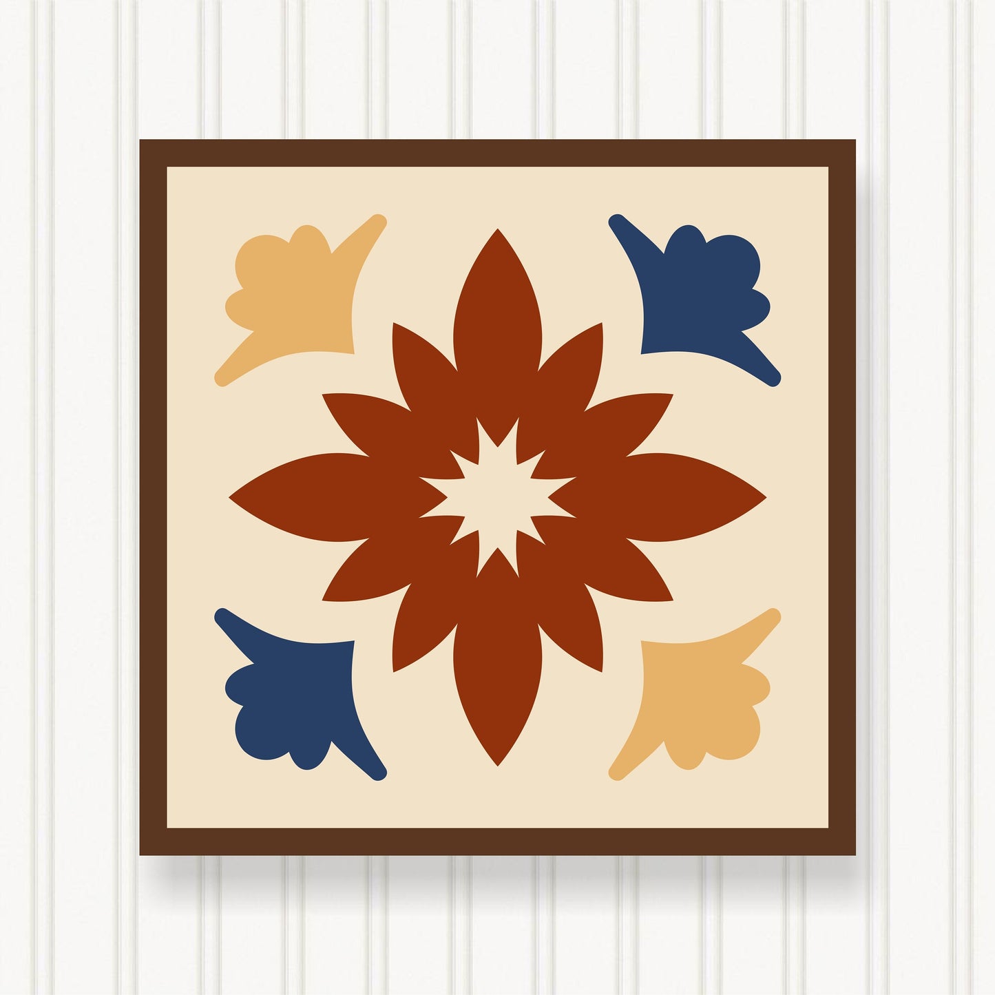 BARN QUILT Block,, 7 Beautiful Sizes, Wall Art Decor, Barn Quilt Sign, Barn Quilt Design BQ031