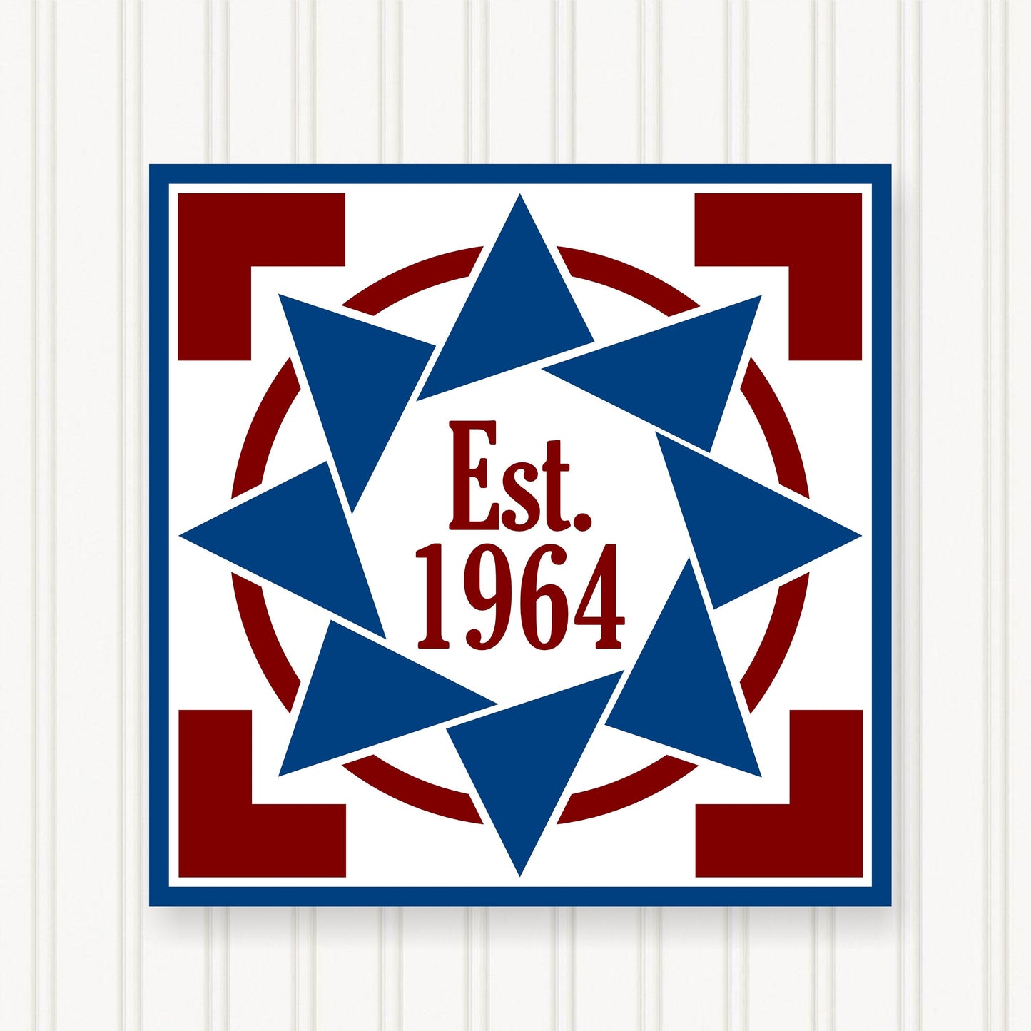 BARN QUILT Block,, 7 Beautiful Sizes, Wall Art Decor, Barn Quilt Sign, Barn Quilt Design BQ068