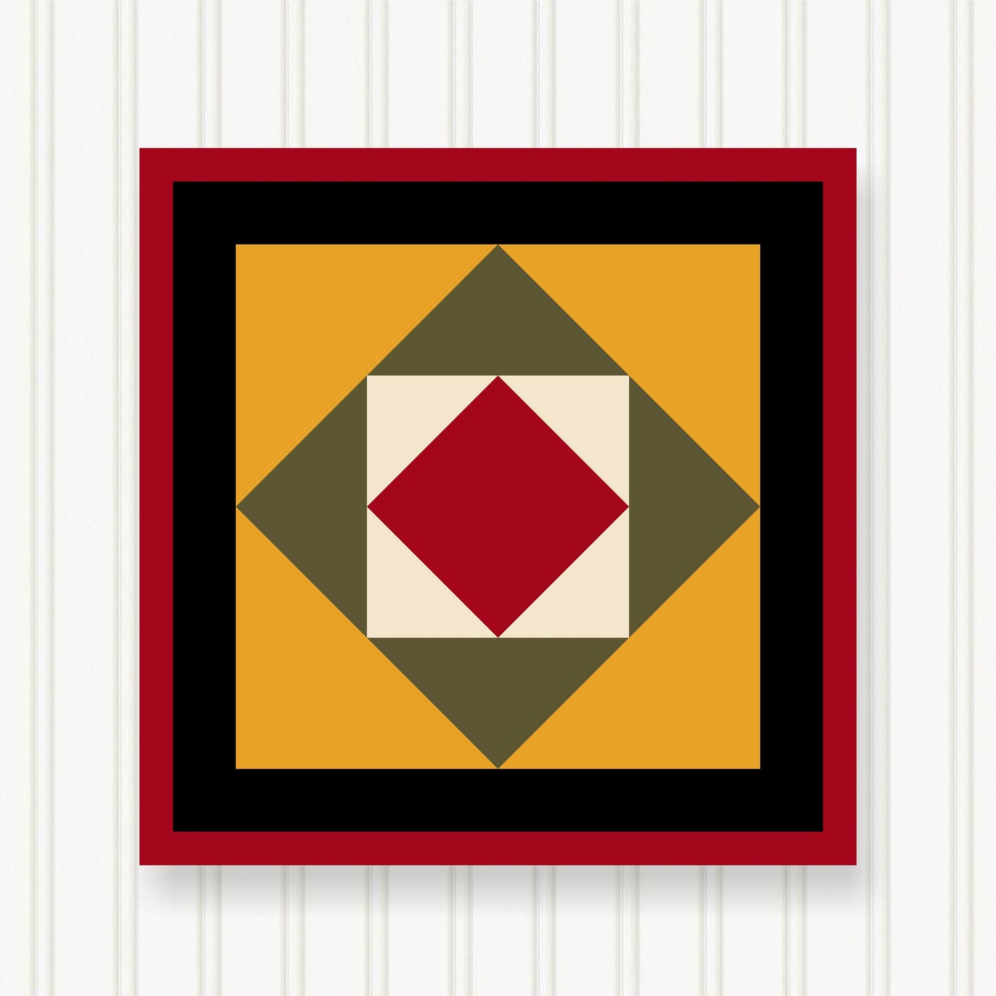 BARN QUILT Block,, 7 Beautiful Sizes, Wall Art Decor, Barn Quilt Sign, Barn Quilt Design BQ085