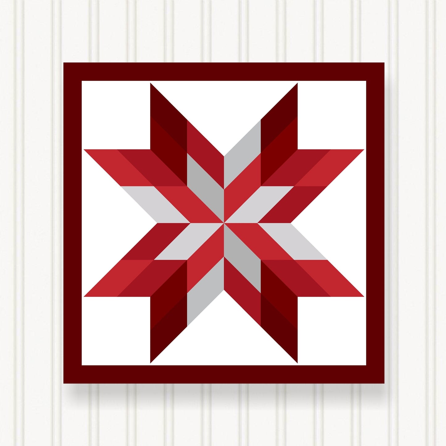 BARN QUILT Block, Beautiful Outdoor or Indoor Square, 7 Sizes, Wall Art Decor, Barn Quilt Sign, Barn Quilt Design BQ087-01