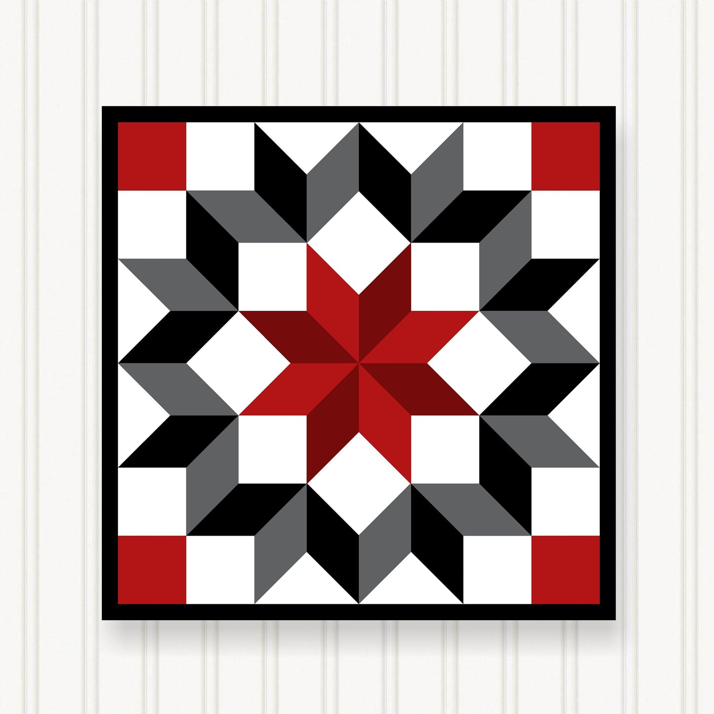 BARN QUILT Block, Beautiful Outdoor or Indoor Square, 7 Sizes, Wall Art Decor, Barn Quilt Sign, Barn Quilt Design BQ103-02