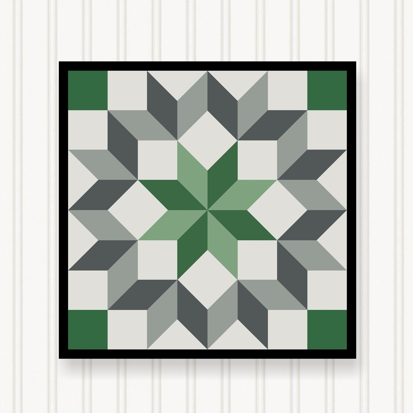 BARN QUILT Block, Beautiful Outdoor or Indoor Square, 7 Sizes, Wall Art Decor, Barn Quilt Sign, Barn Quilt Design BQ103-03