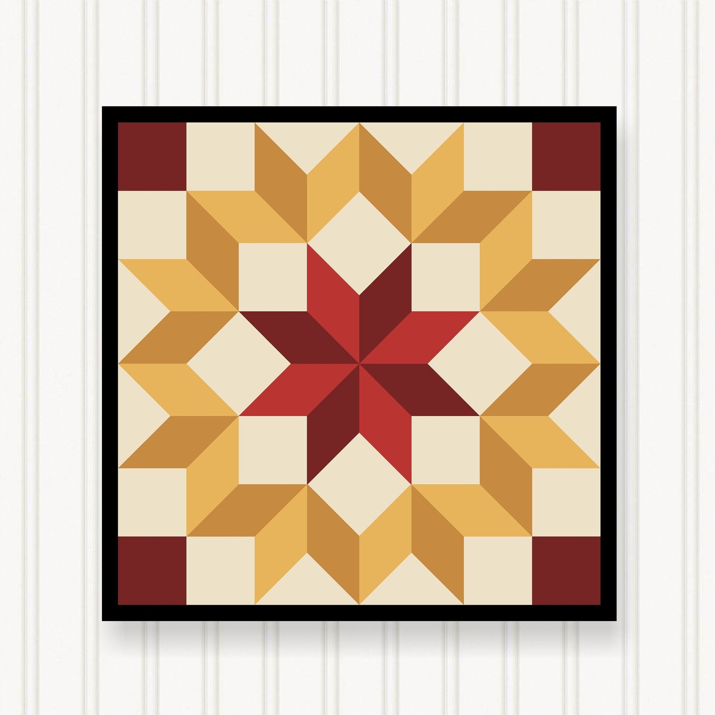 BARN QUILT Block,, 7 Beautiful Sizes, Wall Art Decor, Barn Quilt Sign, Barn Quilt Design BQ103-04