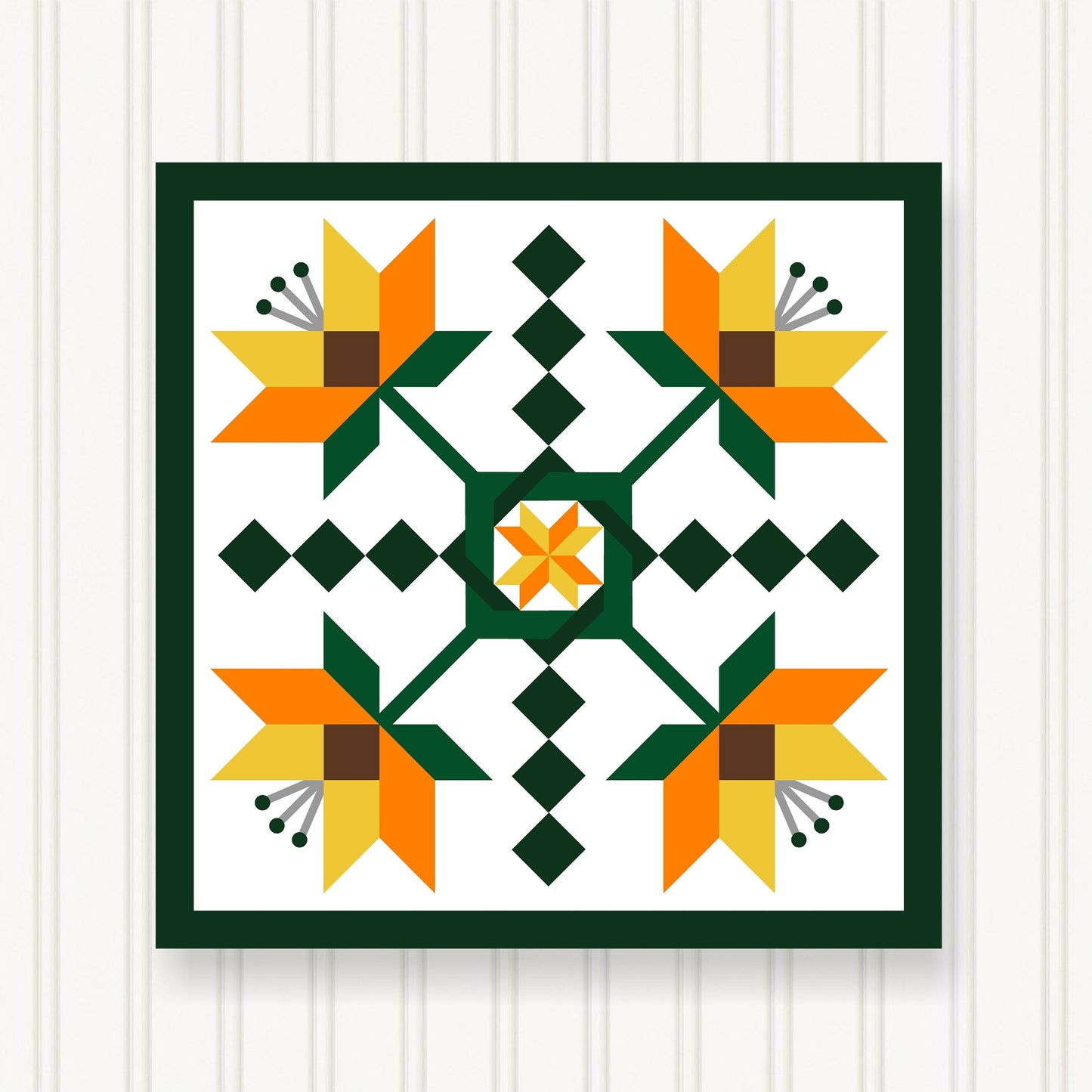 BARN QUILT Block,, 7 Beautiful Sizes, Wall Art Decor, Barn Quilt Sign, Barn Quilt Design BQ104-02
