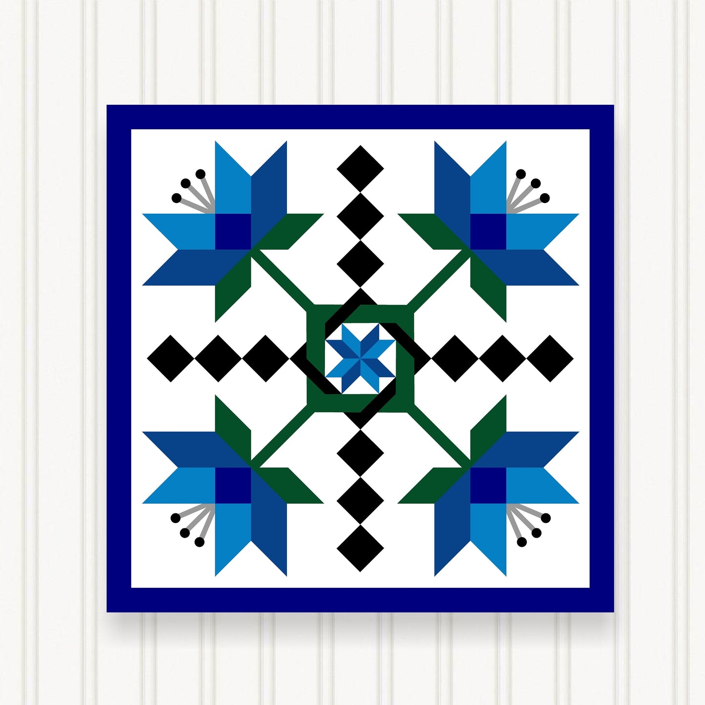 BARN QUILT Block,, 7 Beautiful Sizes, Wall Art Decor, Barn Quilt Sign, Barn Quilt Design BQ104-04