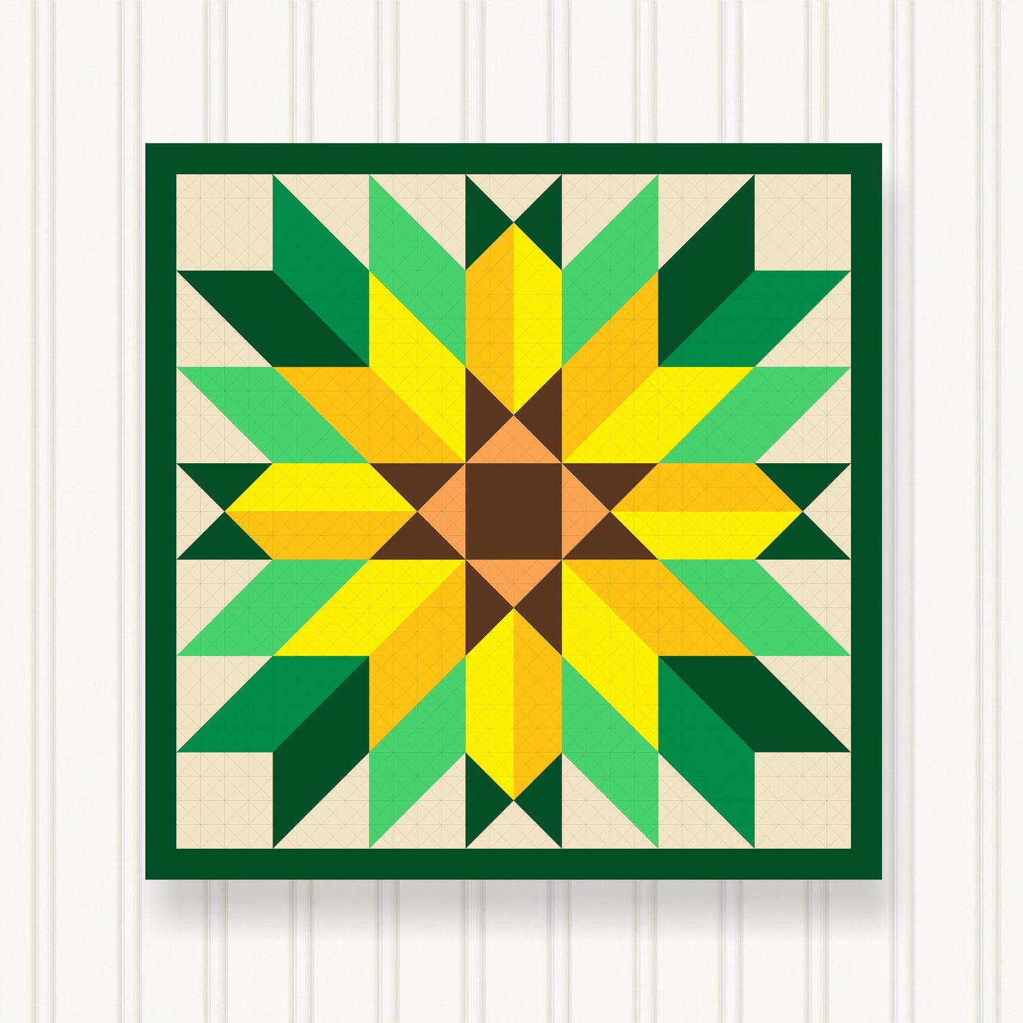 BARN QUILT Block, Beautiful Outdoor or Indoor Square, 7 Sizes, Wall Art Decor, Barn Quilt Sign, Barn Quilt Design BQ106