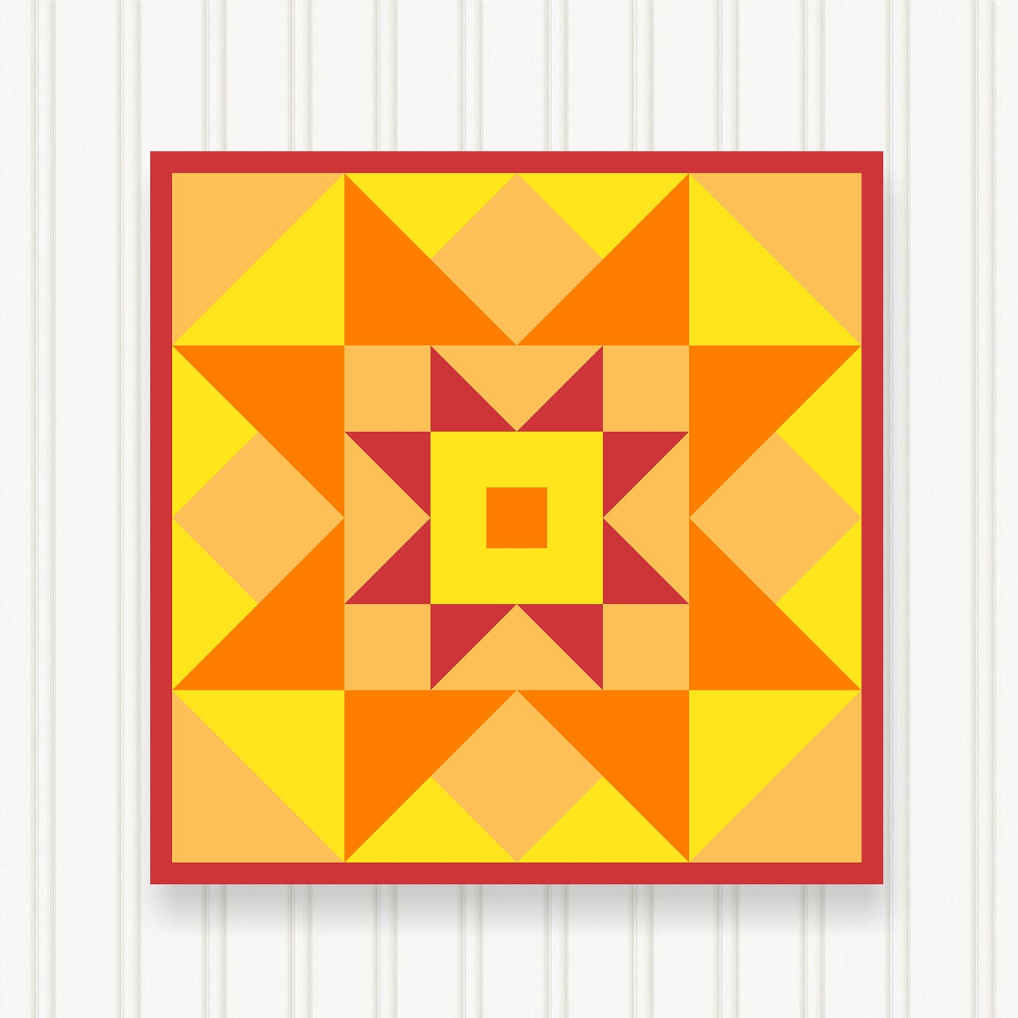 BARN QUILT Block, Beautiful Outdoor or Indoor Square, 7 Sizes, Wall Art Decor, Barn Quilt Sign, Barn Quilt Design BQ107-05