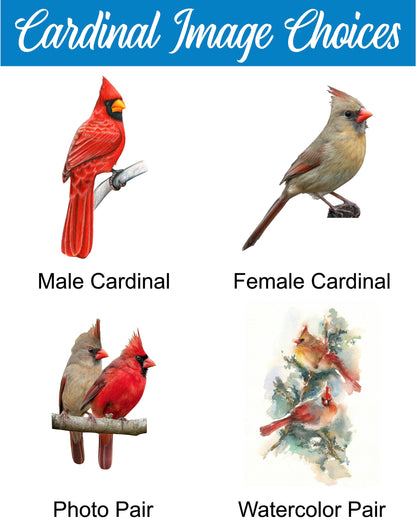 CARDINAL MEMORIAL Bird Feeder | Personalized Memorial Birdwatcher | Cool Birdfeeder | Hanging or Pole Mounted