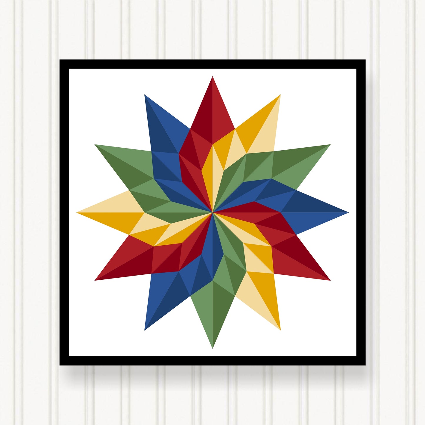 BARN QUILT Block, Beautiful Outdoor or Indoor Square, 7 Sizes, Wall Art Decor, Barn Quilt Sign, Barn Quilt Design BQ072-05