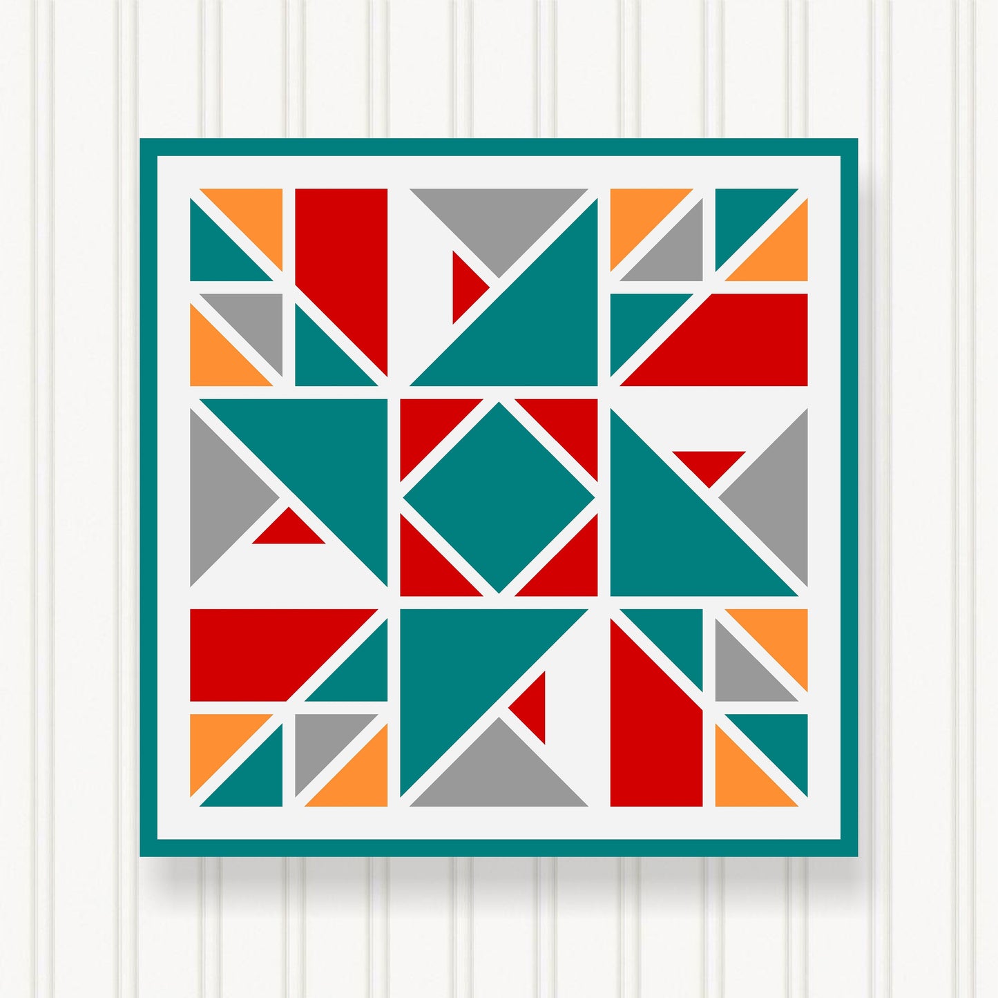 BARN QUILT Block, Beautiful Outdoor or Indoor Square, 7 Sizes, Wall Art Decor, Barn Quilt Sign, Barn Quilt Design BQ111