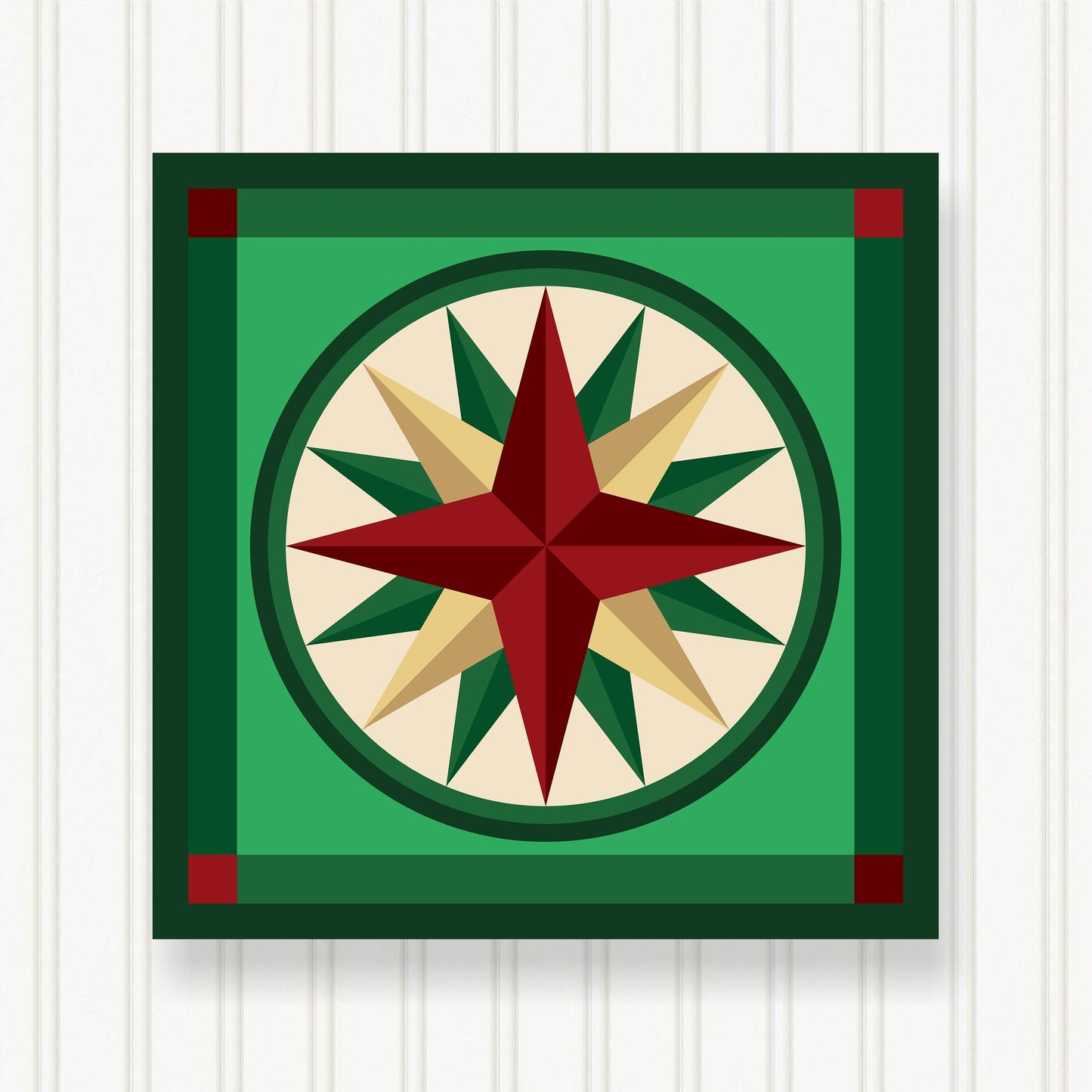 BARN QUILT Block,, 7 Beautiful Sizes, Wall Art Decor, Barn Quilt Sign, Barn Quilt Design BQ024-09