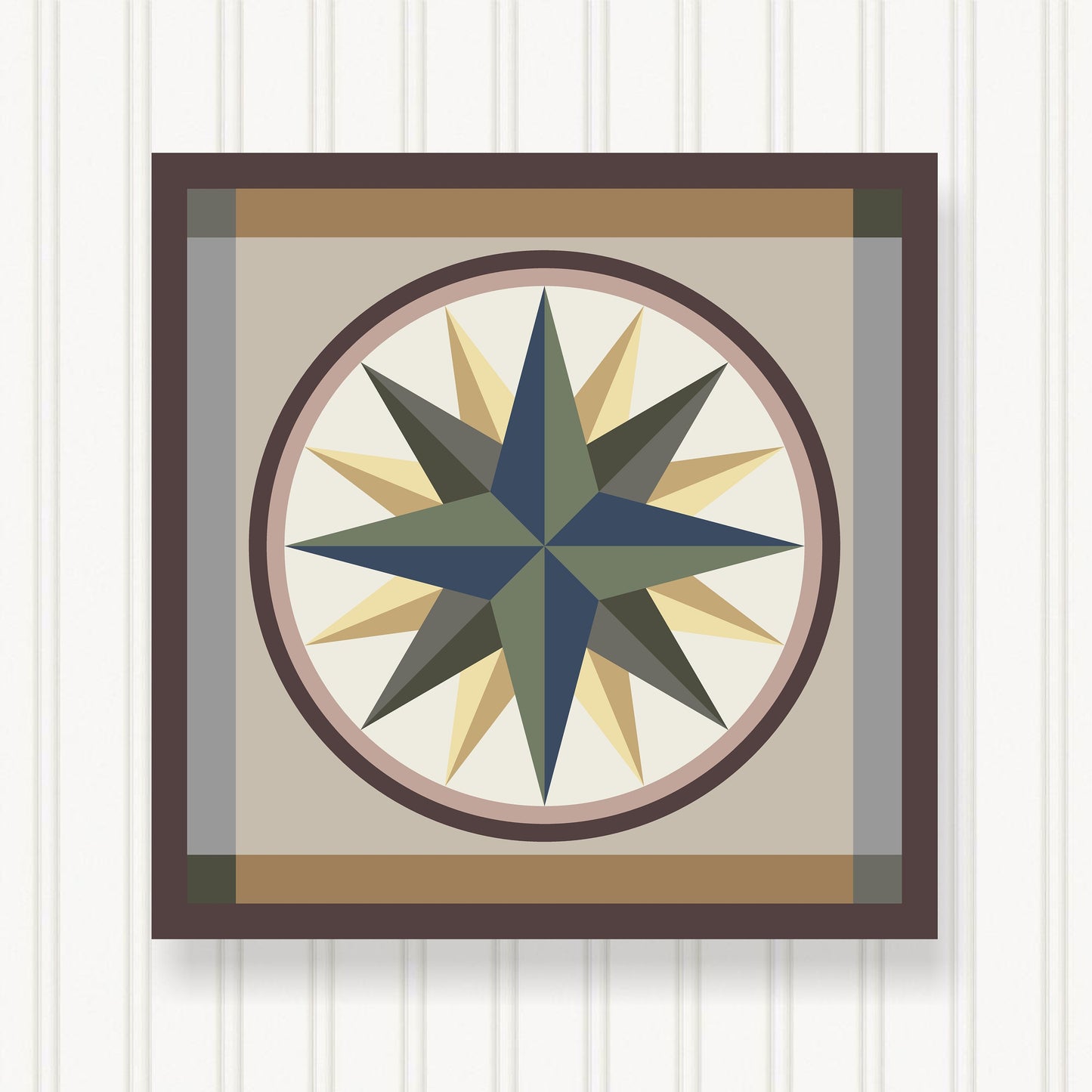 BARN QUILT Block, Beautiful Outdoor or Indoor Square, 7 Sizes, Wall Art Decor, Barn Quilt Sign, Barn Quilt Design BQ024-11