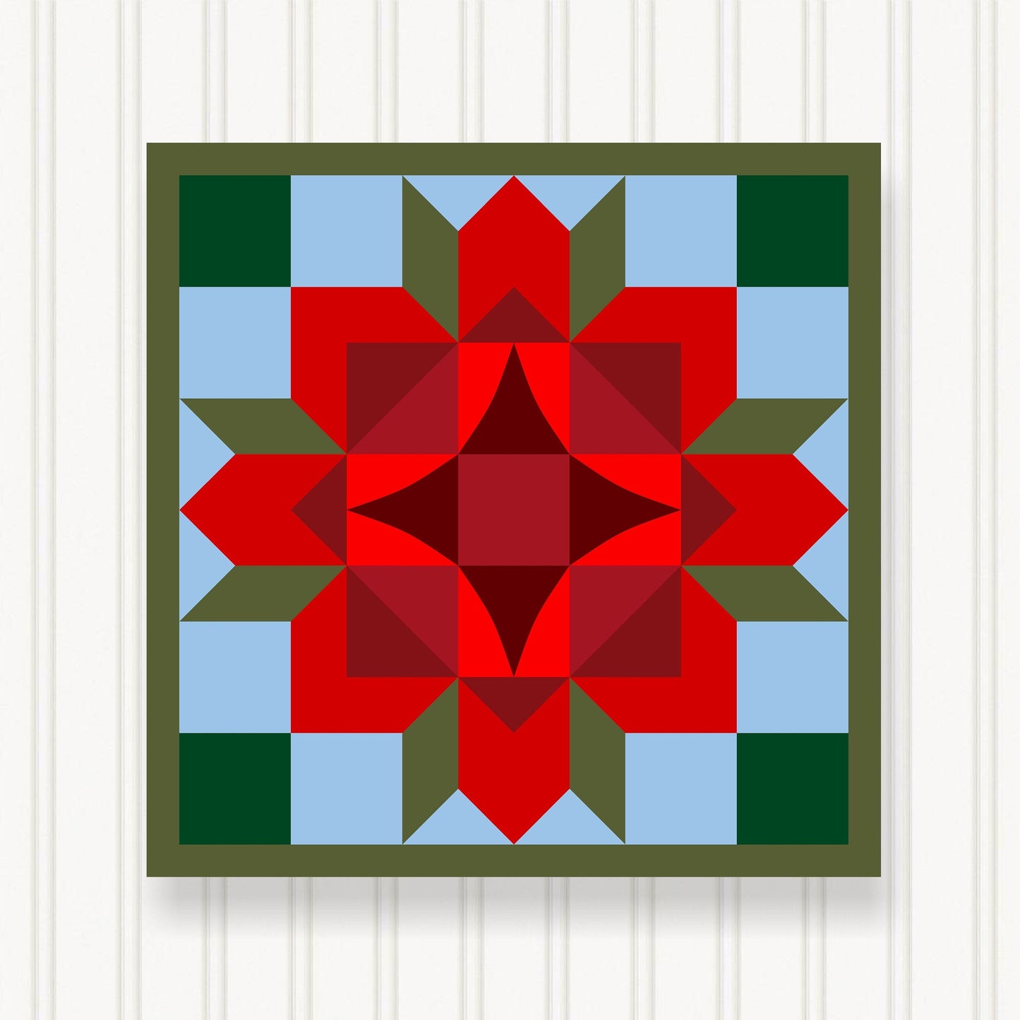 BARN QUILT Block, 7 Beautiful Sizes, Wall Art Decor, Barn Quilt Sign, Barn Quilt Design BQ112
