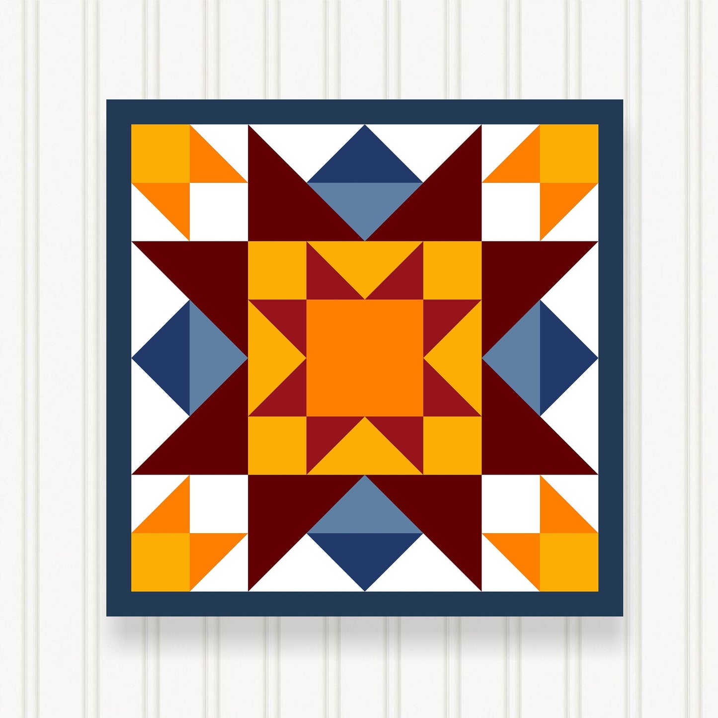 BARN QUILT Block, 7 Beautiful Sizes, Wall Art Decor, Barn Quilt Sign, Barn Quilt Design BQ117-02