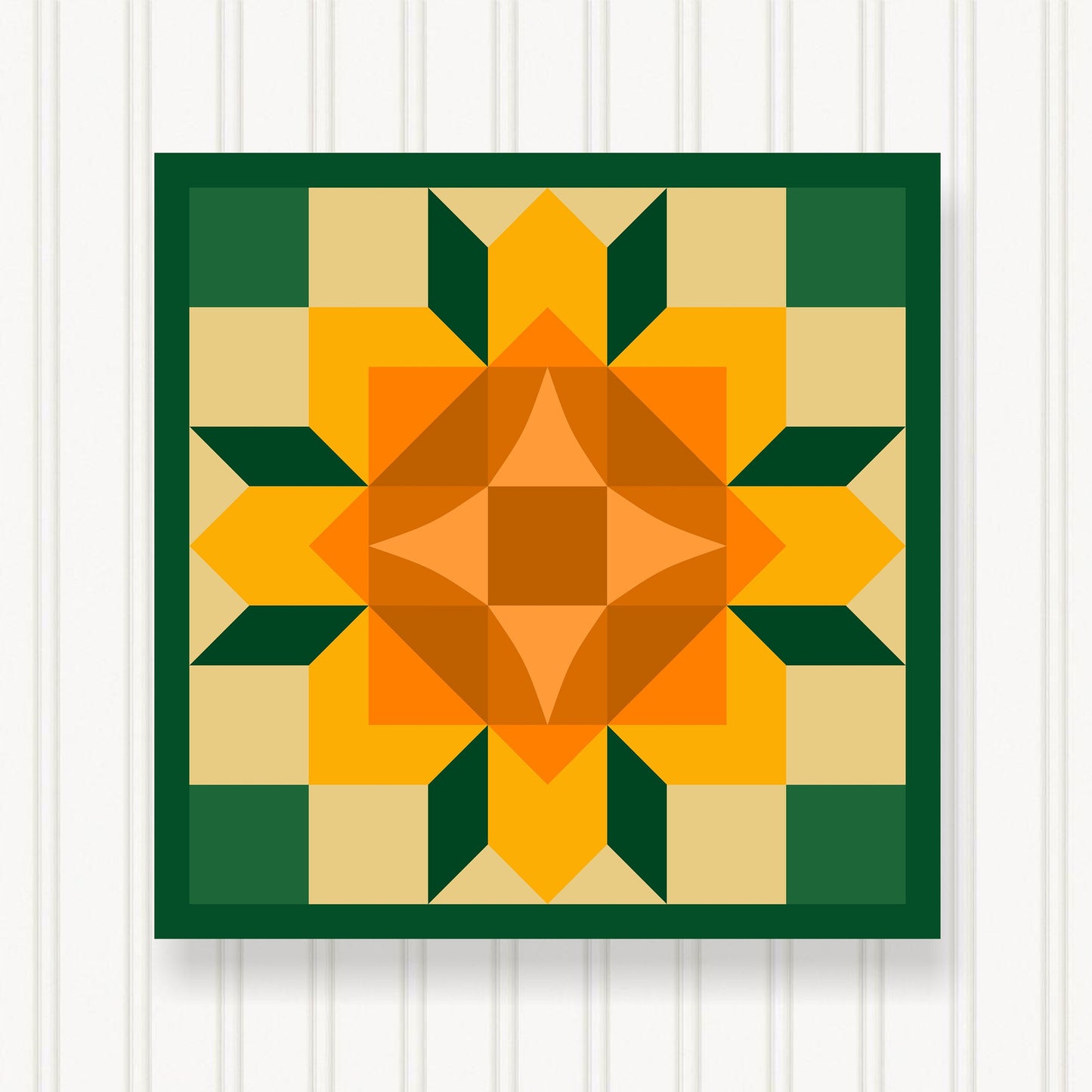 BARN QUILT Block, Beautiful Outdoor or Indoor Square, 7 Sizes, Wall Art Decor, Barn Quilt Sign, Barn Quilt Design BQ113