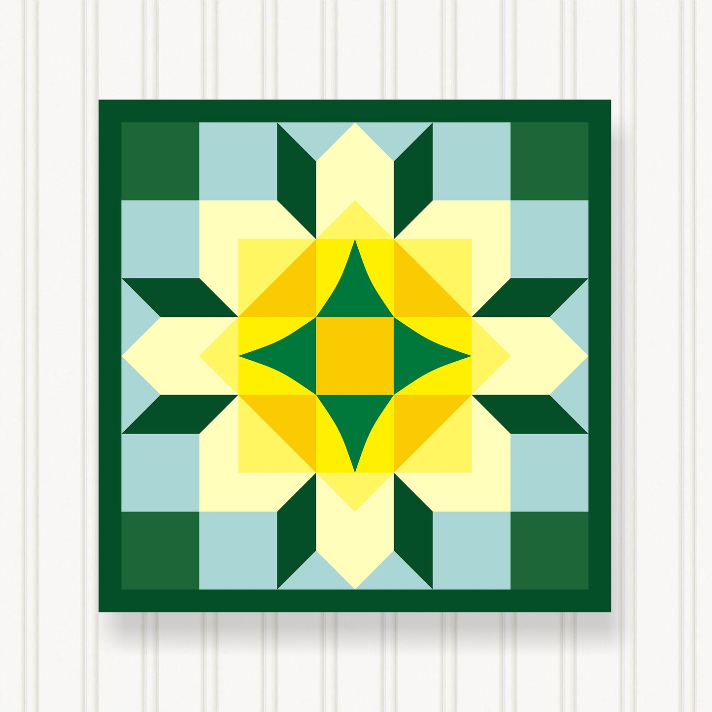 BARN QUILT Block, Beautiful Outdoor or Indoor Square, 7 Sizes, Wall Art Decor, Barn Quilt Sign, Barn Quilt Design BQ115