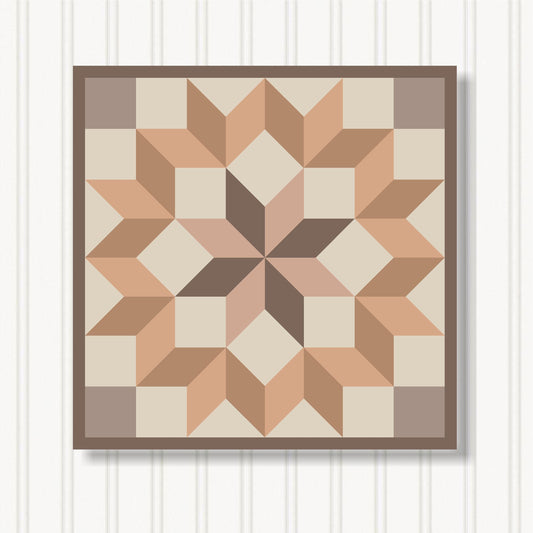 Barn Quilt Wall Art, 8 Sizes, Outdoor & Indoor Square Block, Home Decor Accent, BQ103-10