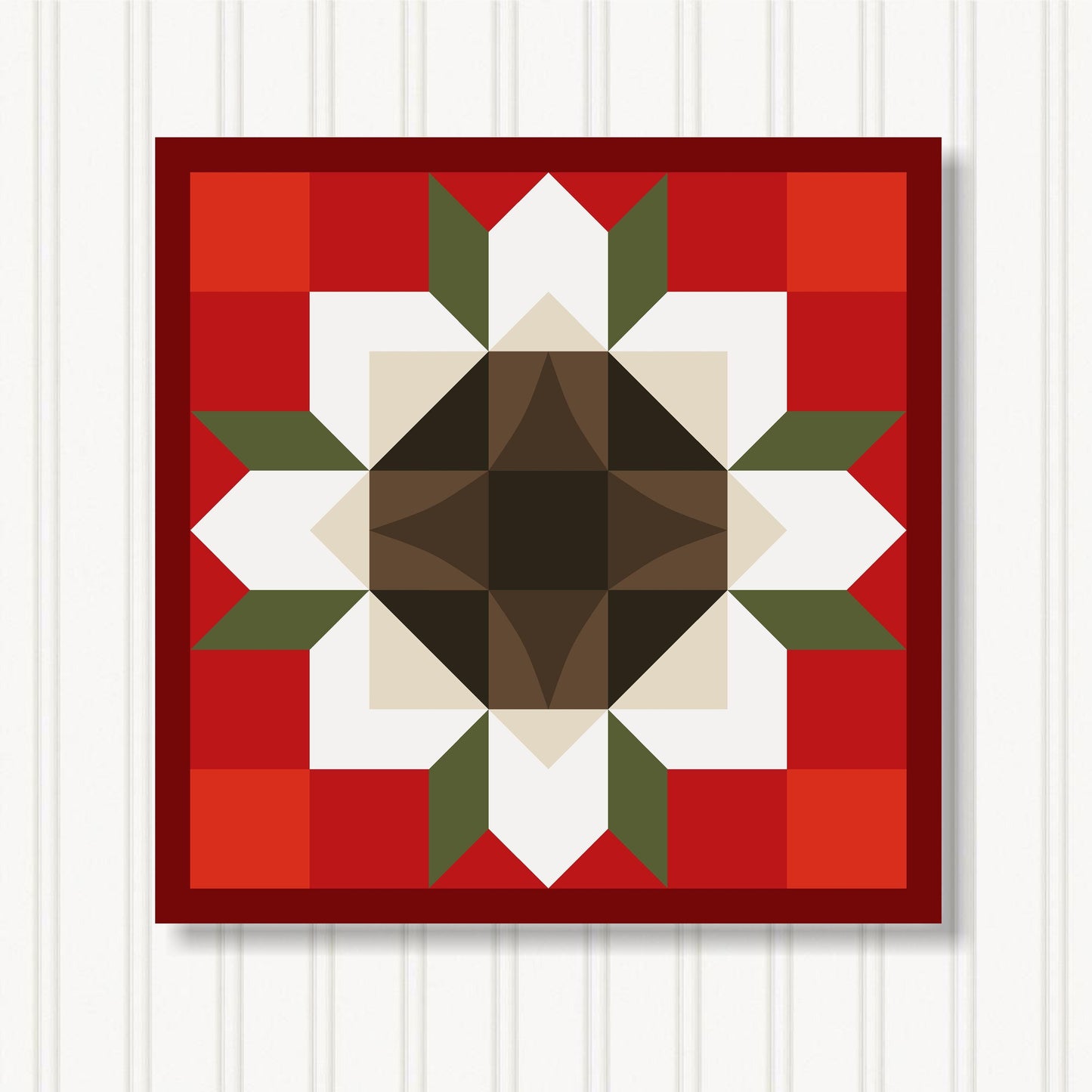 Barn Quilt Wall Art, 8 Sizes, Outdoor & Indoor Square Block, Home Decor Accent, BQ051-16