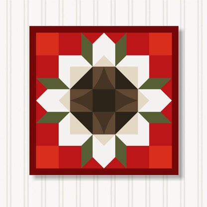 Barn Quilt Wall Art, 8 Sizes, Outdoor & Indoor Square Block, Home Decor Accent, BQ051-16