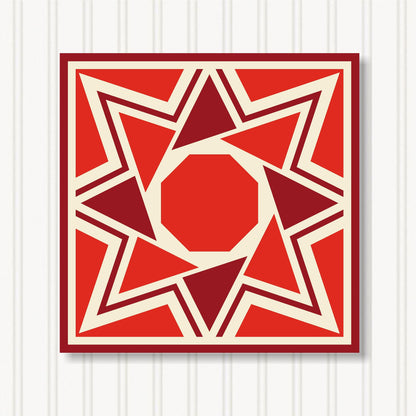 Barn Quilt Wall Art, 8 Sizes, Outdoor & Indoor Square Block, Home Decor Accent, BQ065-14