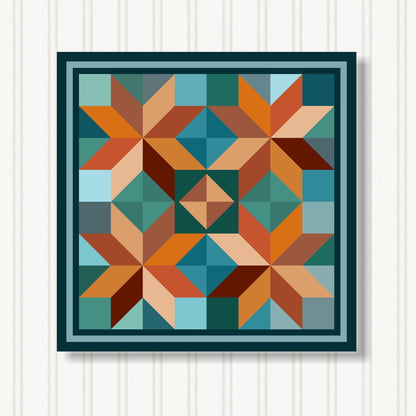 Barn Quilt Wall Art, 8 Sizes, Outdoor & Indoor Square Block, Home Decor Accent, BQ033-12