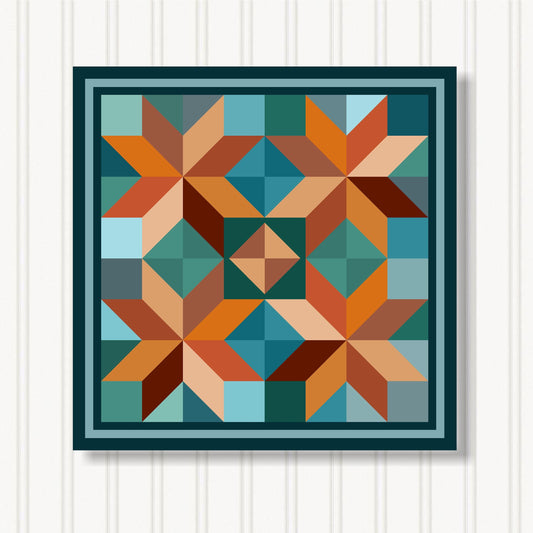 Barn Quilt Wall Art, 8 Sizes, Outdoor & Indoor Square Block, Home Decor Accent, BQ033-12