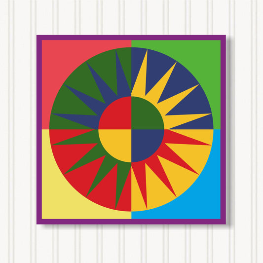 Barn Quilt Wall Art, 8 Sizes, Outdoor & Indoor Square Block, Home Decor Accent, BQ002-12