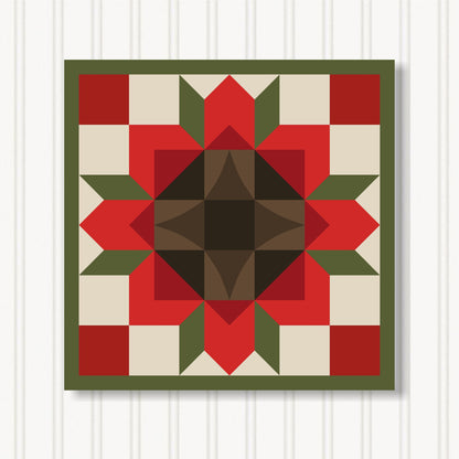 Barn Quilt Wall Art, 8 Sizes, Outdoor & Indoor Square Block, Home Decor Accent, BQ051-12