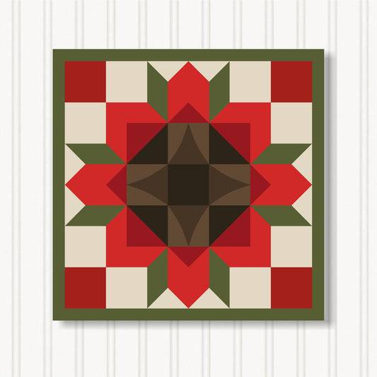 Barn Quilt Wall Art, 8 Sizes, Outdoor & Indoor Square Block, Home Decor Accent, BQ051-12