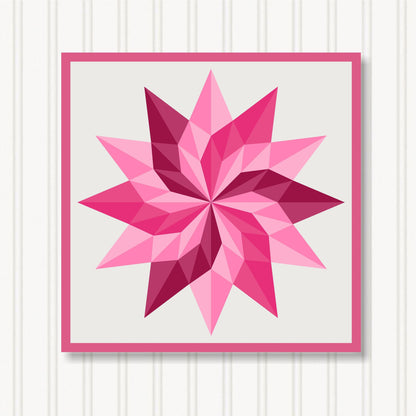 Barn Quilt Wall Art, 8 Sizes, Outdoor & Indoor Square Block, Home Decor Accent, BQ072-10