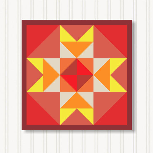Barn Quilt Wall Art, 8 Sizes, Outdoor & Indoor Square Block, Home Decor Accent, BQ131-15