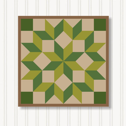 Barn Quilt Wall Art, 8 Sizes, Outdoor & Indoor Square Block, Home Decor Accent, BQ103-17