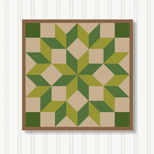 Barn Quilt Wall Art, 8 Sizes, Outdoor & Indoor Square Block, Home Decor Accent, BQ103-17