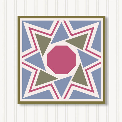 Barn Quilt Wall Art, 8 Sizes, Outdoor & Indoor Square Block, Home Decor Accent, BQ065-17