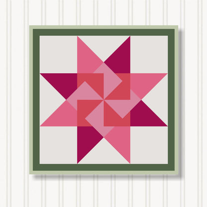 Barn Quilt Wall Art, 8 Sizes, Outdoor & Indoor Square Block, Home Decor Accent, BQ079-14