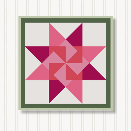 Barn Quilt Wall Art, 8 Sizes, Outdoor & Indoor Square Block, Home Decor Accent, BQ079-14