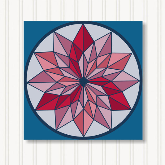 Barn Quilt Wall Art, 8 Sizes, Outdoor & Indoor Square Block, Home Decor Accent, BQ058-15