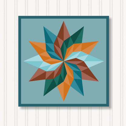 Barn Quilt Wall Art, 8 Sizes, Outdoor & Indoor Square Block, Home Decor Accent, BQ072-15