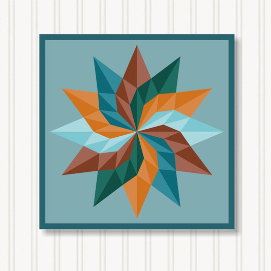 Barn Quilt Wall Art, 8 Sizes, Outdoor & Indoor Square Block, Home Decor Accent, BQ072-15