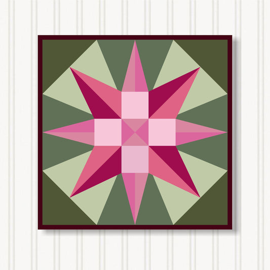 Barn Quilt Wall Art, 8 Sizes, Outdoor & Indoor Square Block, Home Decor Accent, BQ056-07