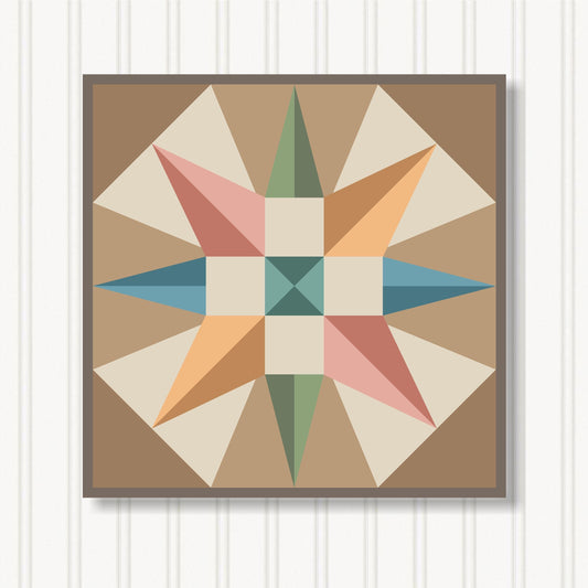 Barn Quilt Wall Art, 8 Sizes, Outdoor & Indoor Square Block, Home Decor Accent, BQ056-13