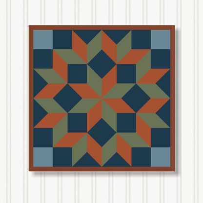 Barn Quilt Wall Art, 8 Sizes, Outdoor & Indoor Square Block, Home Decor Accent, BQ103-18
